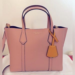 TORY BURCH - PERRY PICK-STITCH SMALL TRIPLE-COMPARTMENT TOTE